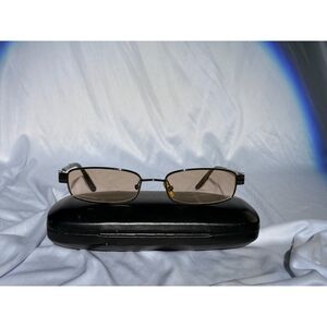 BCBGMAXAZRIA Artemis Gunmetal Eyeglass Frames Rectangular RX Frames Only